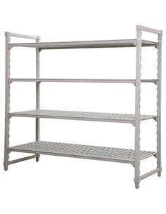 Multifunction 4-Tier Shelving Unit Grey Polypropylene (PP) 1520×460×1796mm | Stalwart DA-GZFH1512