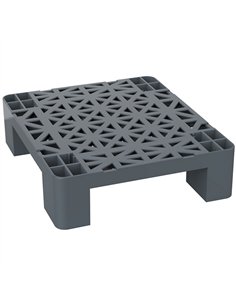 Plastic Pallet Black Polyethylene (PE) 492×416×125mm | Stalwart DA-GZFH1702