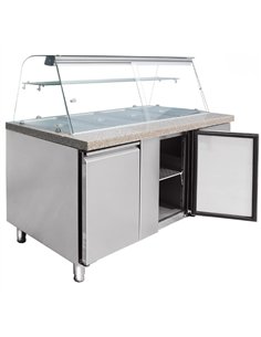 Refrigerated Counter with Display 4xGN1/1 | Stalwart DA-THSAI158