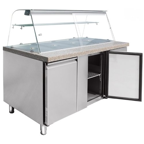 Refrigerated Counter with Display 4xGN1/1 | Stalwart DA-THSAI158