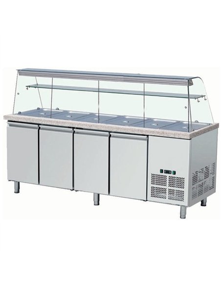 Refrigerated Counter with Display 6xGN1/1 | Stalwart DA-THSAI228