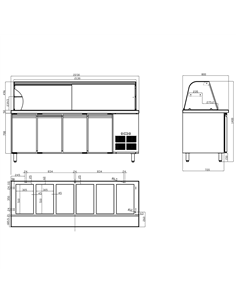 Refrigerated Counter with Display 6xGN1/1 | Stalwart DA-THSAI228 2