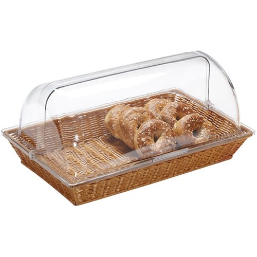 Commercial Bread Display Basket with Roll Top Cover | Stalwart DA-BBB01A-BBB01B