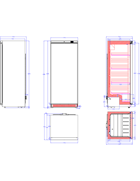 600lt Commercial Refrigerator Stainless steel Upright cabinet Single door | Stalwart DA-DWR600SS