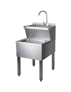 Janitorial Sink &amp Basin Stainless steel Depth 700mm | Stalwart DA-THHWR57K