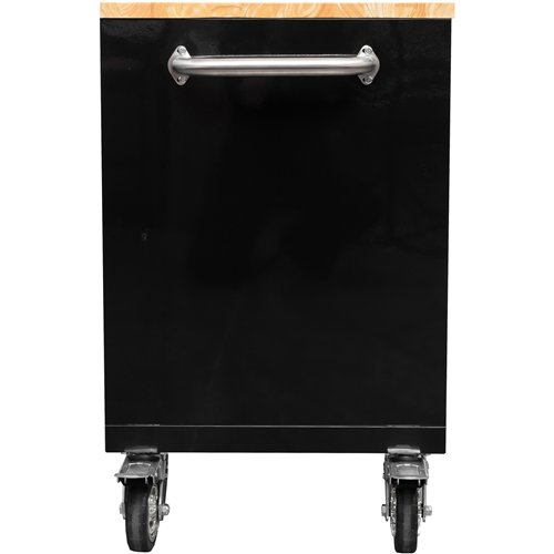 Widebody Heavy Duty 72&quot Steel Rolling Tool Chest with Wooden Worktop 17 Drawers 1978x610x1000mm Black | Stalwart DA-YZM108