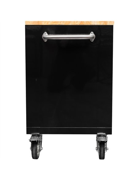 Widebody Heavy Duty 72&quot Steel Rolling Tool Chest with Wooden Worktop 17 Drawers 1978x610x1000mm Black | Stalwart DA-YZM108