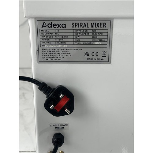 Professional Spiral Mixer 10L 2-Speed | Stalwart DA-NBH10