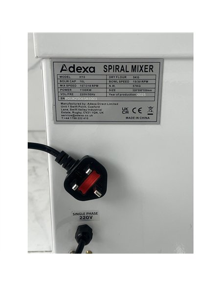 Professional Spiral Mixer 10L 2-Speed | Stalwart DA-NBH10