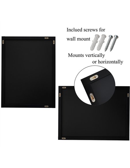 Chalk Board Black Frame 600×800mm | Stalwart DA-GWA212