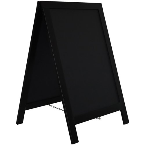 Pavement Chalk Board Black Frame 560×550×851mm | Stalwart DA-GWA220