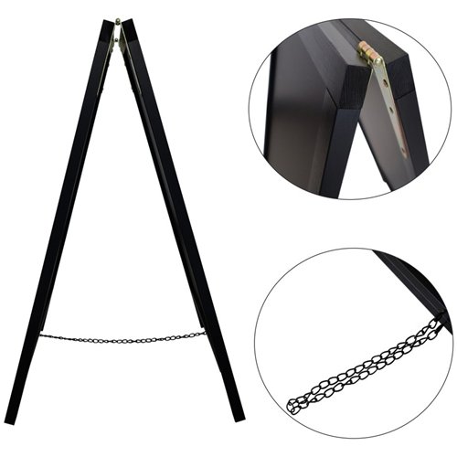 Pavement Chalk Board Black Frame 560×550×851mm | Stalwart DA-GWA220