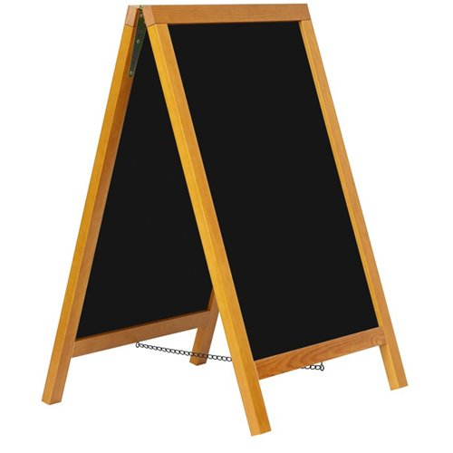 Pavement Chalk Board Beech Frame 560×550×851mm | Stalwart DA-GWA222