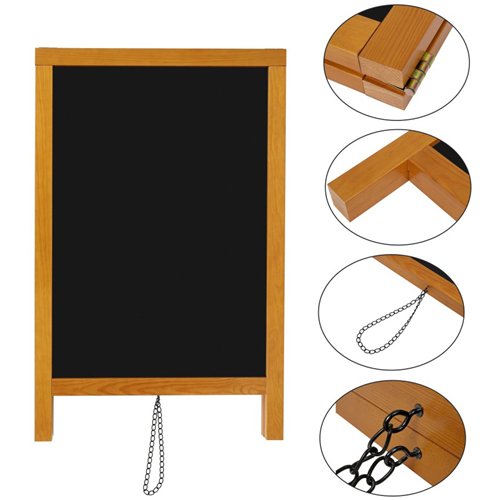 Pavement Chalk Board Beech Frame 560×550×851mm | Stalwart DA-GWA222