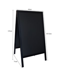 Pavement Chalk Board Black Frame 710×690×1252mm | Stalwart DA-GWA224 2