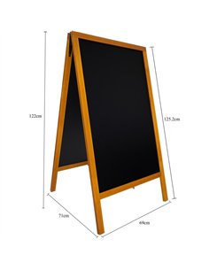 Pavement Chalk Board Beech Frame 710×690×1252mm | Stalwart DA-GWA226 2