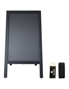 Pavement Chalk Board Black Frame 700×1300mm | Stalwart DA-GWA228 2