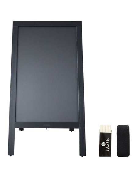 Pavement Chalk Board Black Frame 700×1300mm | Stalwart DA-GWA228