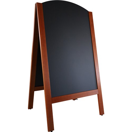 Open Top Pavement Chalk Board Brown Frame 700×1300mm | Stalwart DA-GWA236