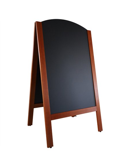 Open Top Pavement Chalk Board Brown Frame 700×1300mm | Stalwart DA-GWA236