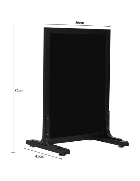Pavement Chalk Board with Stand Black Frame 560×450×820mm | Stalwart DA-GWA238