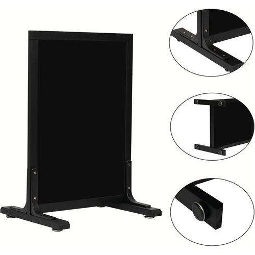 Pavement Chalk Board with Stand Black Frame 560×450×820mm | Stalwart DA-GWA238
