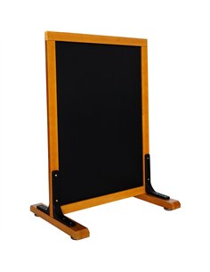 Pavement Chalk Board with Stand Beech Frame 560×450×820mm | Stalwart DA-GWA240