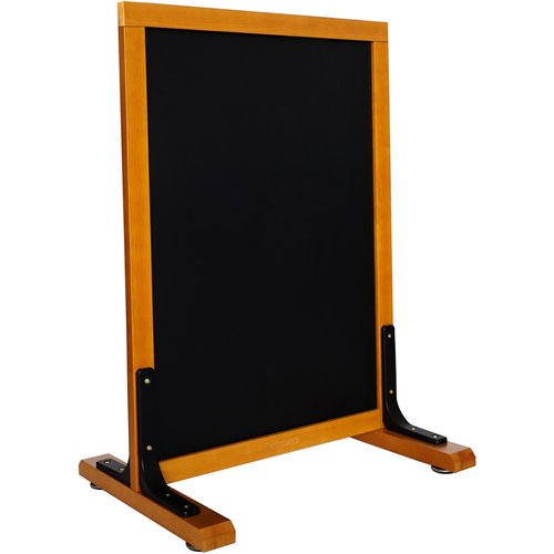 Pavement Chalk Board with Stand Beech Frame 560×450×820mm | Stalwart DA-GWA240