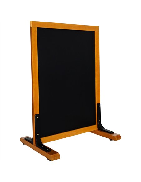 Pavement Chalk Board with Stand Beech Frame 560×450×820mm | Stalwart DA-GWA240