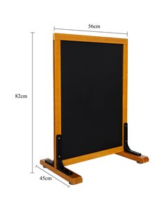 Pavement Chalk Board with Stand Beech Frame 560×450×820mm | Stalwart DA-GWA240 2