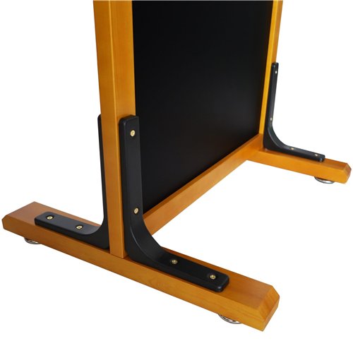 Pavement Chalk Board with Stand Beech Frame 560×450×820mm | Stalwart DA-GWA240