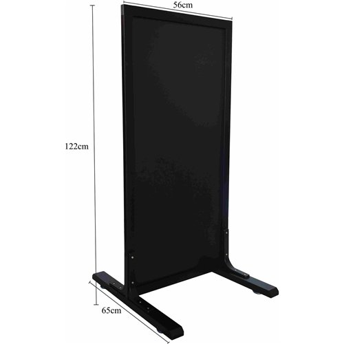 Pavement Chalk Board with Stand Black Frame 560×650×1220mm | Stalwart DA-GWA242