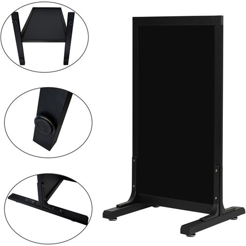 Pavement Chalk Board with Stand Black Frame 560×650×1220mm | Stalwart DA-GWA242