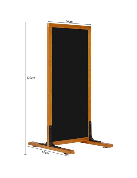 Pavement Chalk Board with Stand Beech Frame 560×650×1220mm | Stalwart DA-GWA244