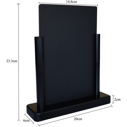 Table Chalk Board Black Frame 200×60×233mm | Stalwart DA-GWA250