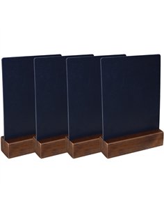 Table Chalk Board Set (4 pcs) Dark Oak Frame 210×40×324mm | Stalwart DA-GWA258