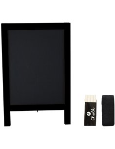 Pavement Chalk Board with Magnetic Surface Black Frame 20&quot×30&quot (508×762mm) | Stalwart DA-GWA264 2