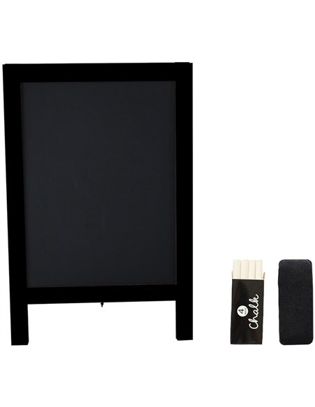 Pavement Chalk Board with Magnetic Surface Black Frame 20&quot×30&quot (508×762mm) | Stalwart DA-GWA264