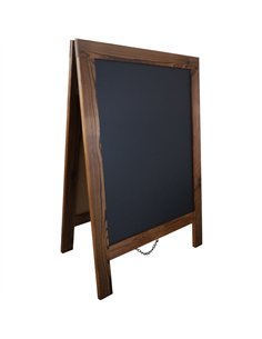 Pavement Chalk Board with Magnetic Surface Brown Frame 20&quot×30&quot (508×762mm) | Stalwart DA-GWA266