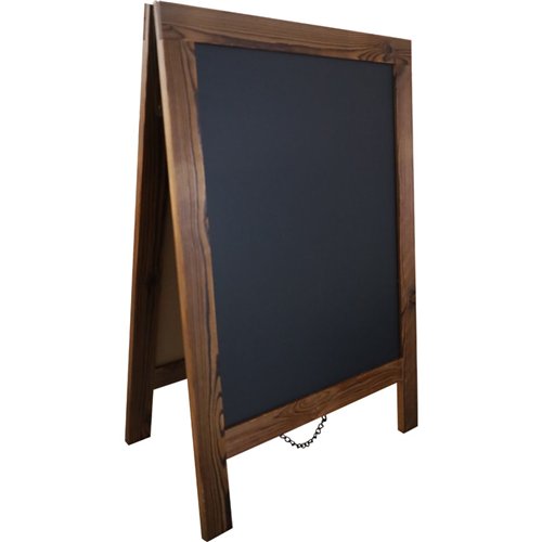 Pavement Chalk Board with Magnetic Surface Brown Frame 20&quot×30&quot (508×762mm) | Stalwart DA-GWA266