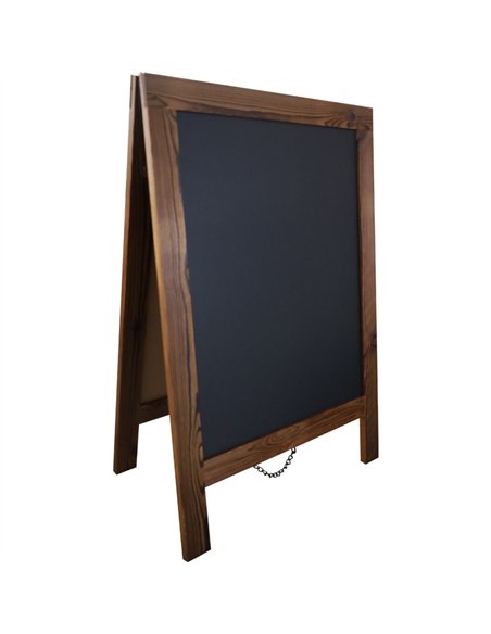 Pavement Chalk Board with Magnetic Surface Brown Frame 20&quot×30&quot (508×762mm) | Stalwart DA-GWA266