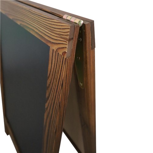 Pavement Chalk Board with Magnetic Surface Brown Frame 20&quot×30&quot (508×762mm) | Stalwart DA-GWA266