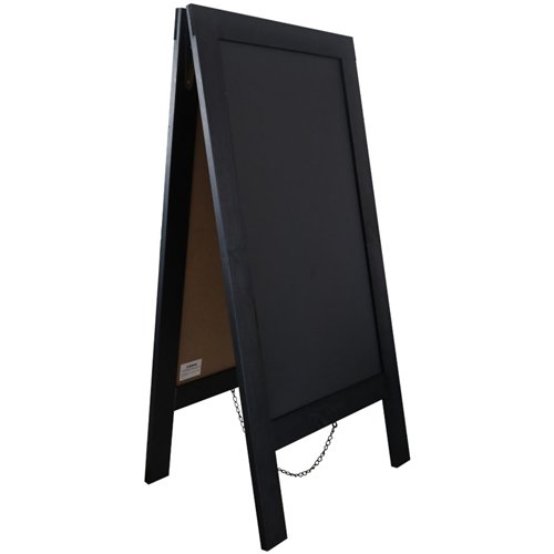 Pavement Chalk Board with Magnetic Surface Black Frame 20&quot×40&quot (508×1016mm) | Stalwart DA-GWA268