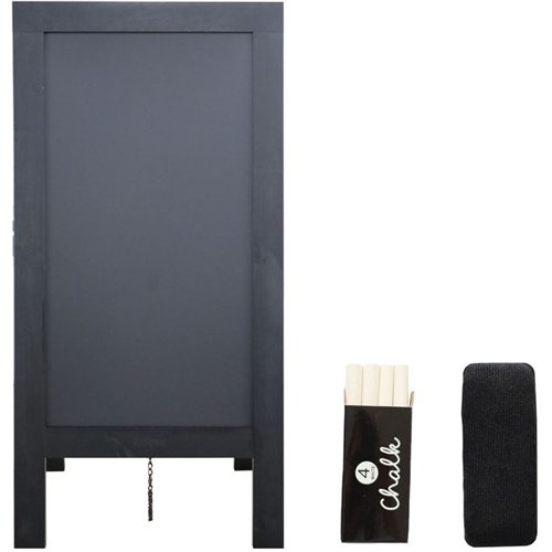 Pavement Chalk Board with Magnetic Surface Black Frame 20&quot×40&quot (508×1016mm) | Stalwart DA-GWA268