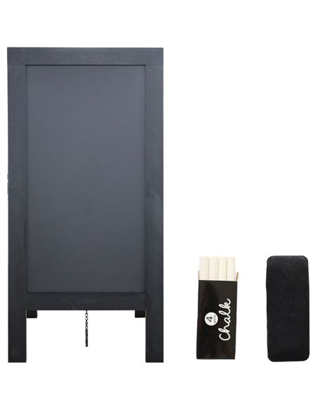 Pavement Chalk Board with Magnetic Surface Black Frame 20&quot×40&quot (508×1016mm) | Stalwart DA-GWA268