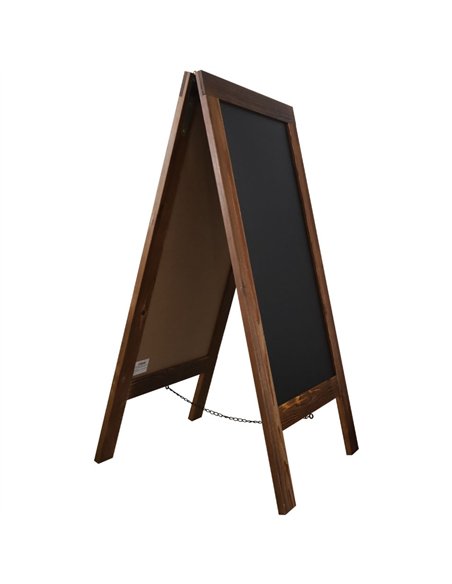 Pavement Chalk Board with Magnetic Surface Brown Frame 20&quot×40&quot (508×1016mm) | Stalwart DA-GWA270