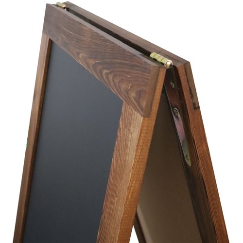 Pavement Chalk Board with Magnetic Surface Brown Frame 20&quot×40&quot (508×1016mm) | Stalwart DA-GWA270