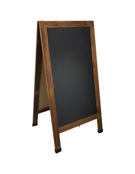 Pavement Chalk Board with Magnetic Surface Brown Frame 24&quot×48&quot (610×1219mm) | Stalwart DA-GWA274
