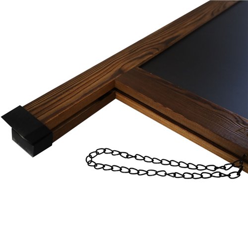 Pavement Chalk Board with Magnetic Surface Brown Frame 24&quot×48&quot (610×1219mm) | Stalwart DA-GWA274