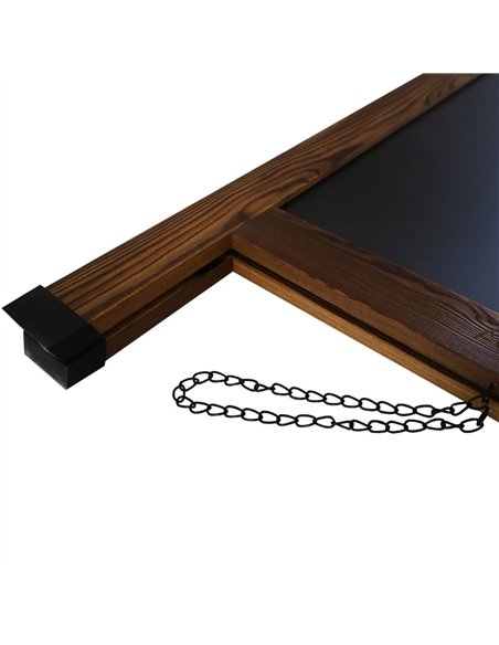 Pavement Chalk Board with Magnetic Surface Brown Frame 24&quot×48&quot (610×1219mm) | Stalwart DA-GWA274